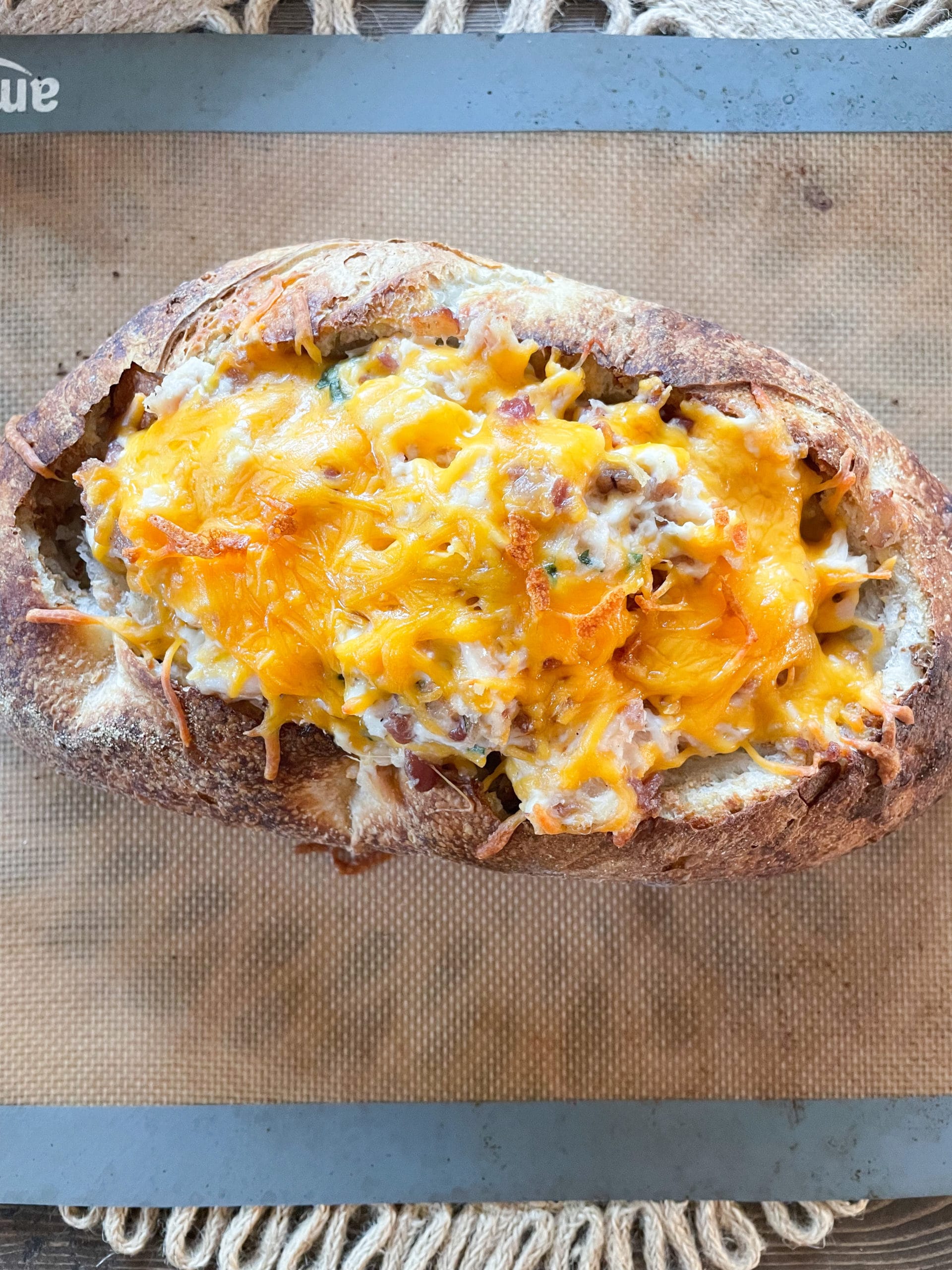 Chicken Bacon Ranch Stuffed Bread