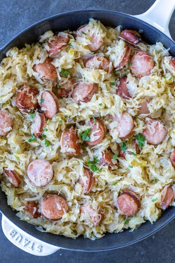 Classic Kielbasa and Sauerkraut (One-Pan Meal)