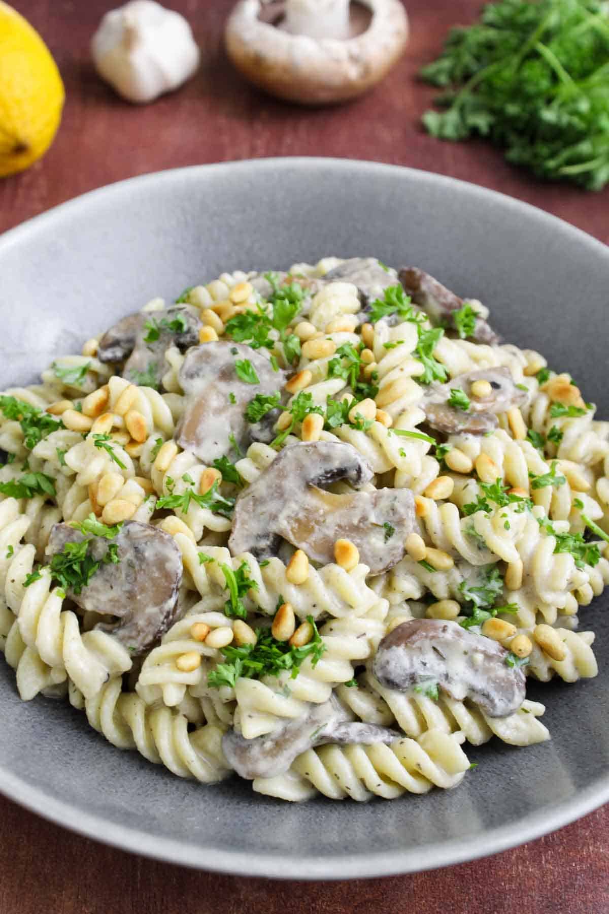 Creamy Vegan Mushroom Pasta (Gluten-Free)