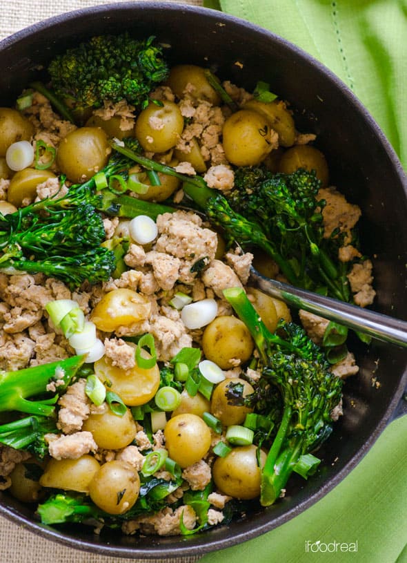 Healthy Ground Turkey and Potato Skillet