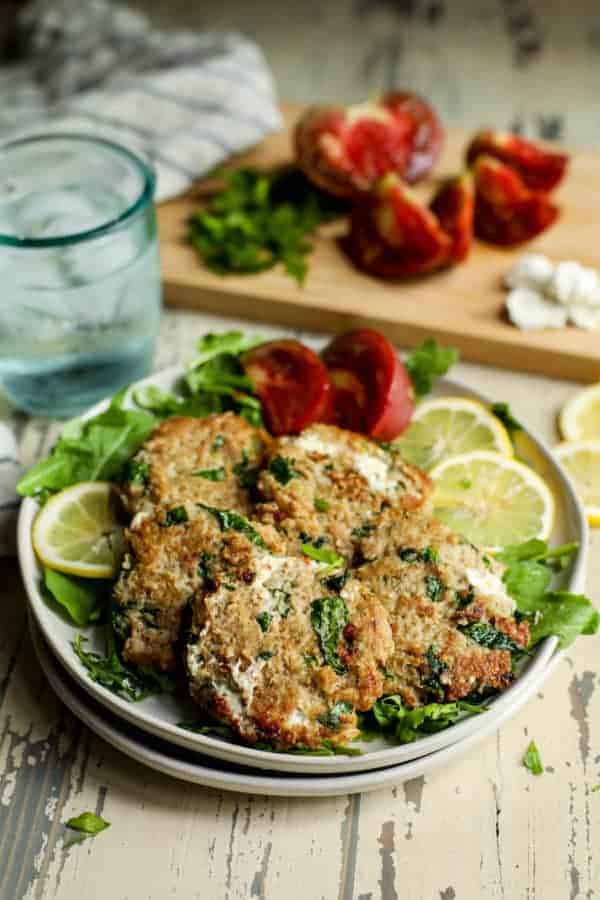 Quinoa Spinach Turkey Burgers with Goat Cheese