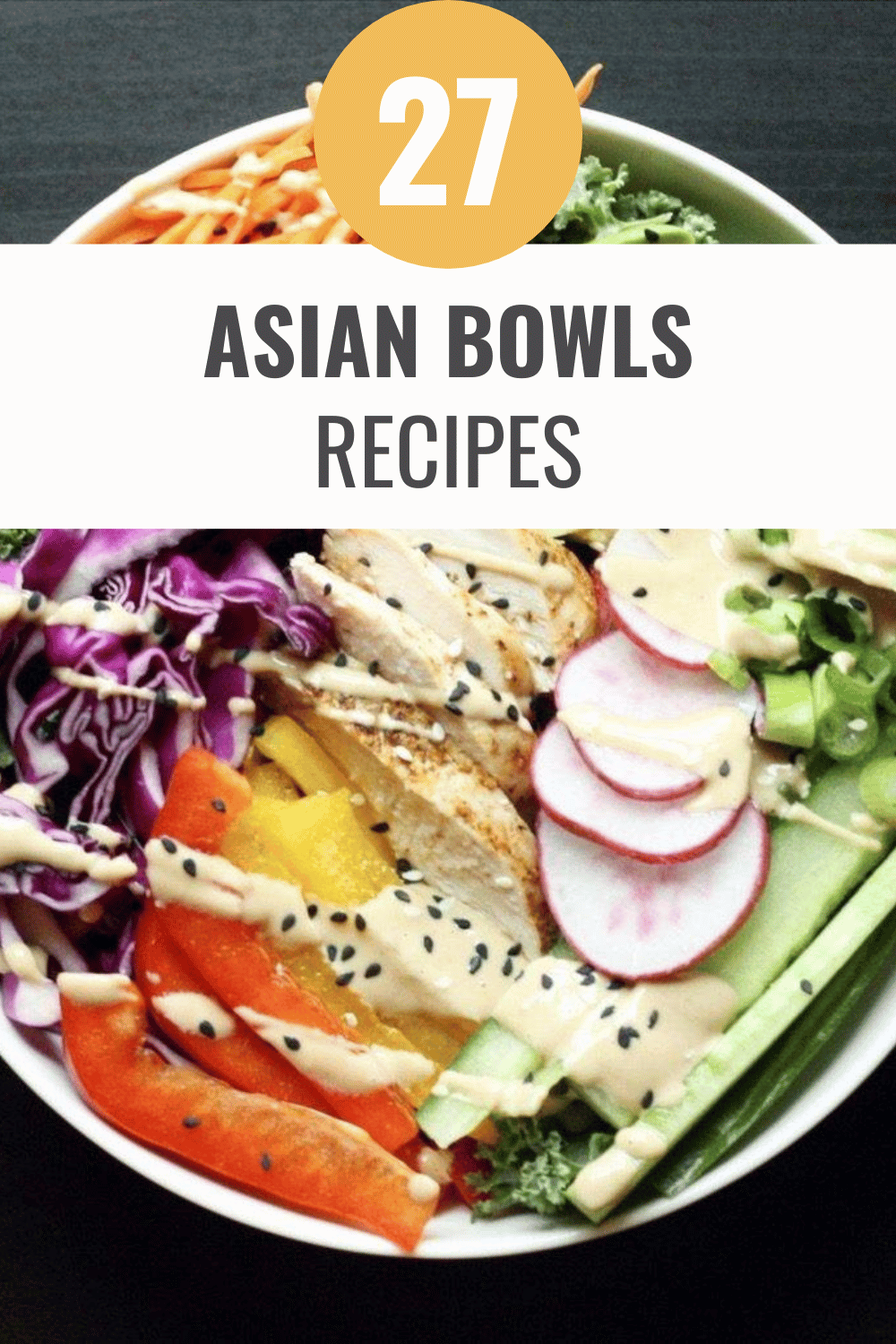 Asian Spring Roll Bowls with Peanut Sauce