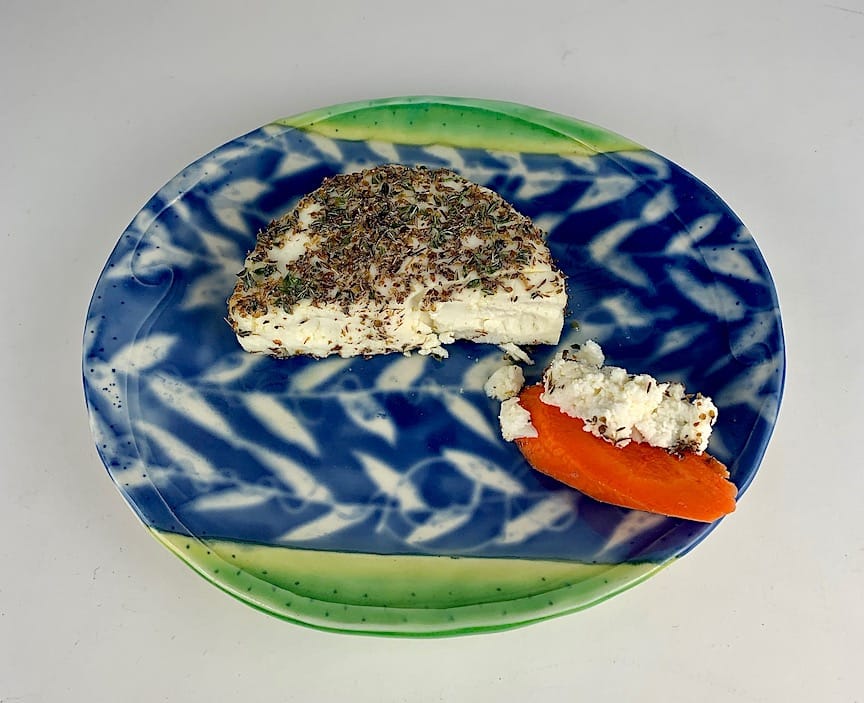 Baked Manouri Cheese with Herbs