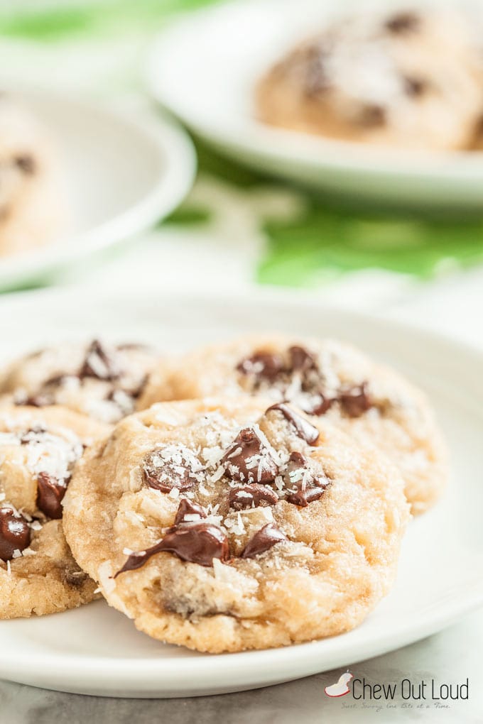 Chewy Coconut Chocolate Chip Cookies