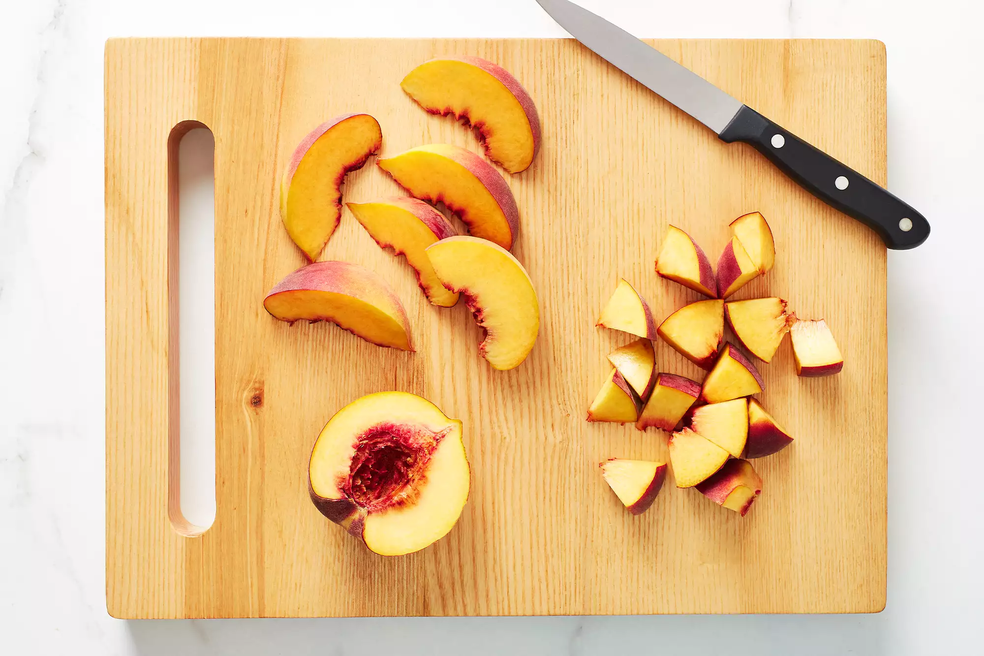 chopped peaches
