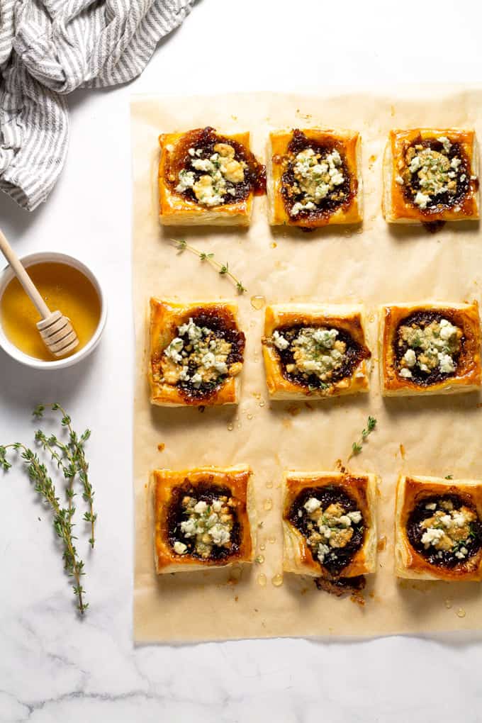 Fig Jam and Blue Cheese Puff Pastry