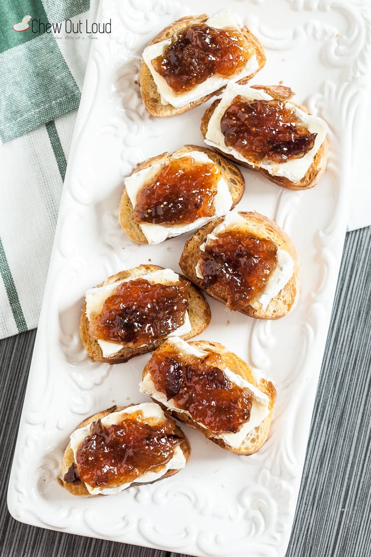 Fig Jam and Brie Crostini