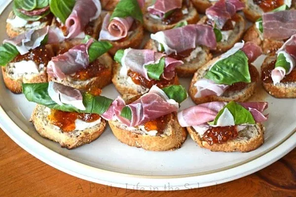 Fig Jam and Prosciutto Bites
