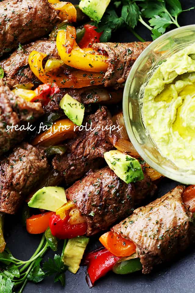 Healthy Steak Fajita Roll-Ups