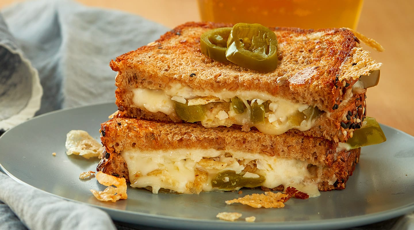 Pepper Jack Nacho Grilled Cheese