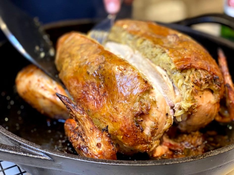 Shredded Potato & Herb Stuffed Chicken