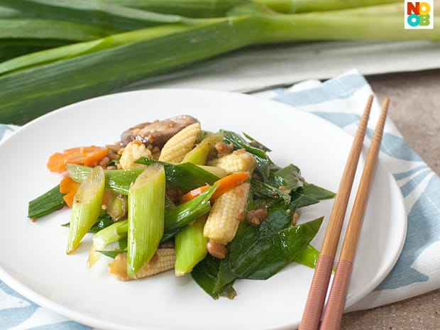 Stir-fried Leeks with Vegetables