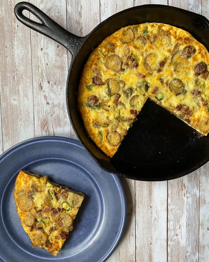 Cheesy Potato Frittata with Bacon