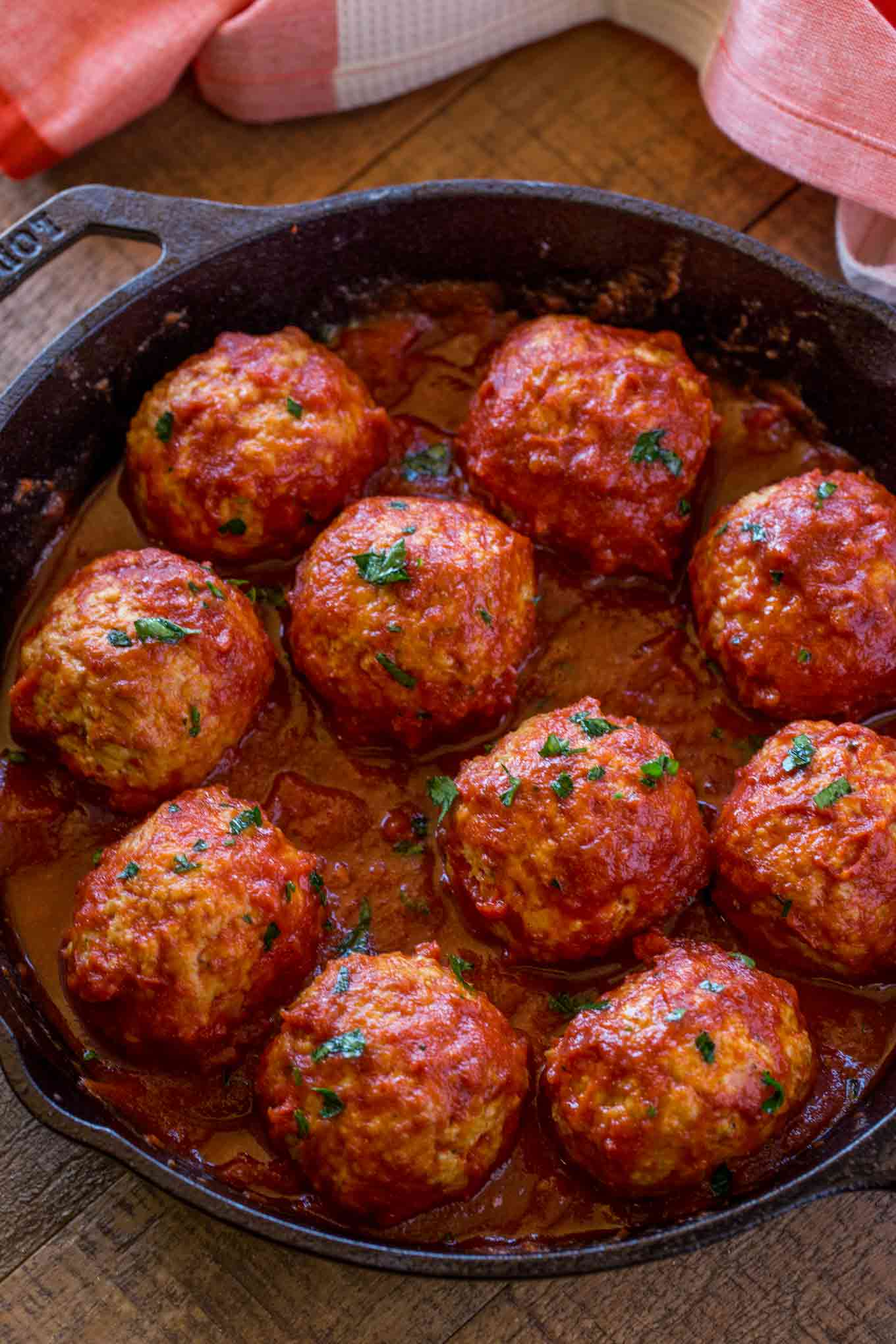 Chicken Meatballs in Marinara Sauce