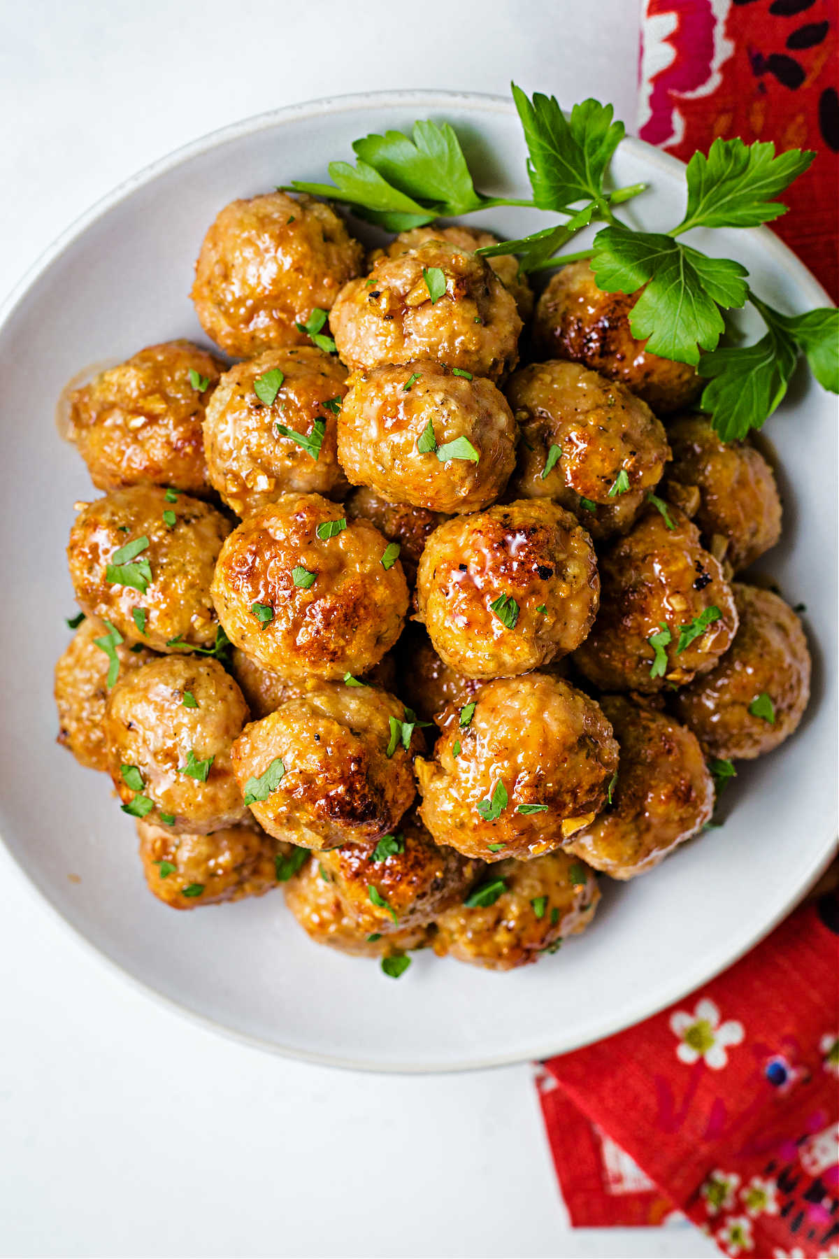 Chicken Meatballs with Honey Garlic Sauce