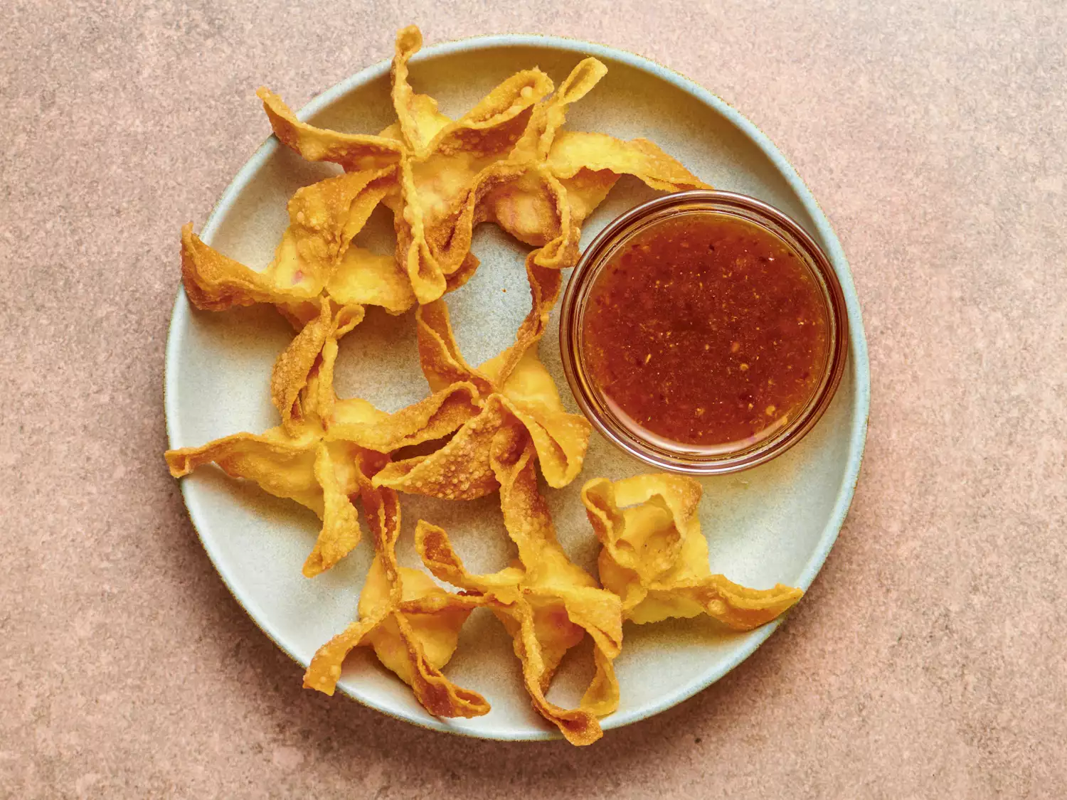 Crab Rangoons With Sweet and Sour Sauce