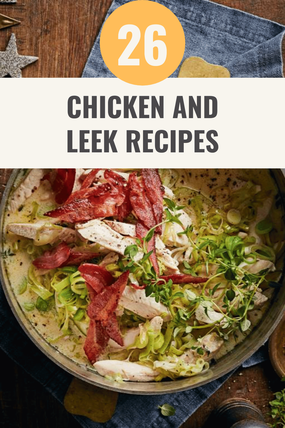 Creamy mustard chicken and leeks