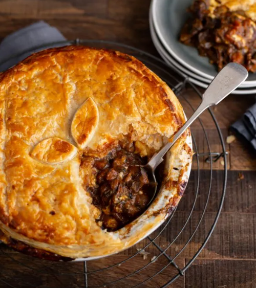 Dubliner Cheese, Beef & Mushroom Pie