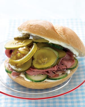 Roast Beef Sandwich with Cukes and Pickles