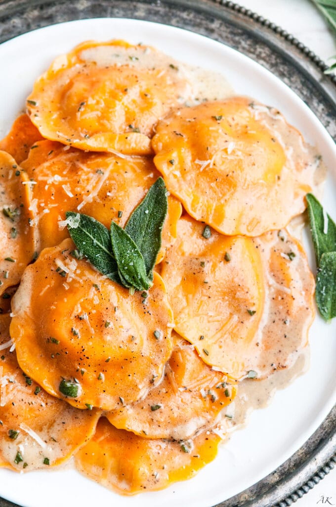 Sage Brown Butter Sauce Butternut Squash Ravioli