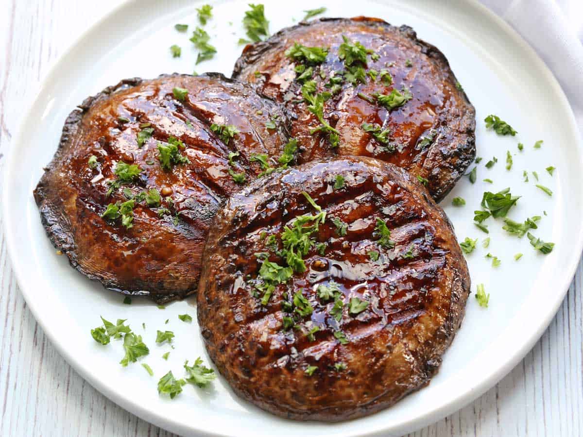 Grilled portobello mushrooms