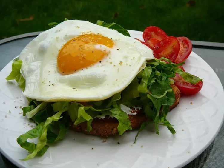 Open Faced Egg Sandwiches with Arugula Salad