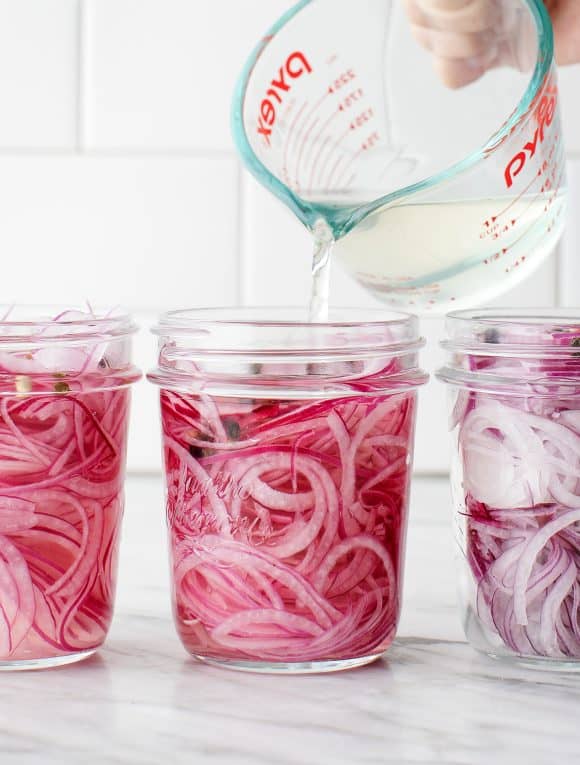 Pickled red onions