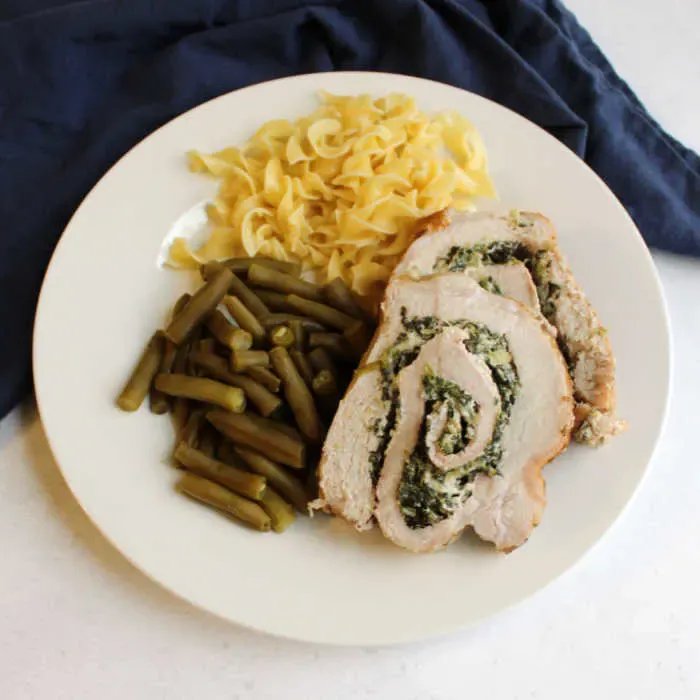 Spinach And Cheese Pork Roll