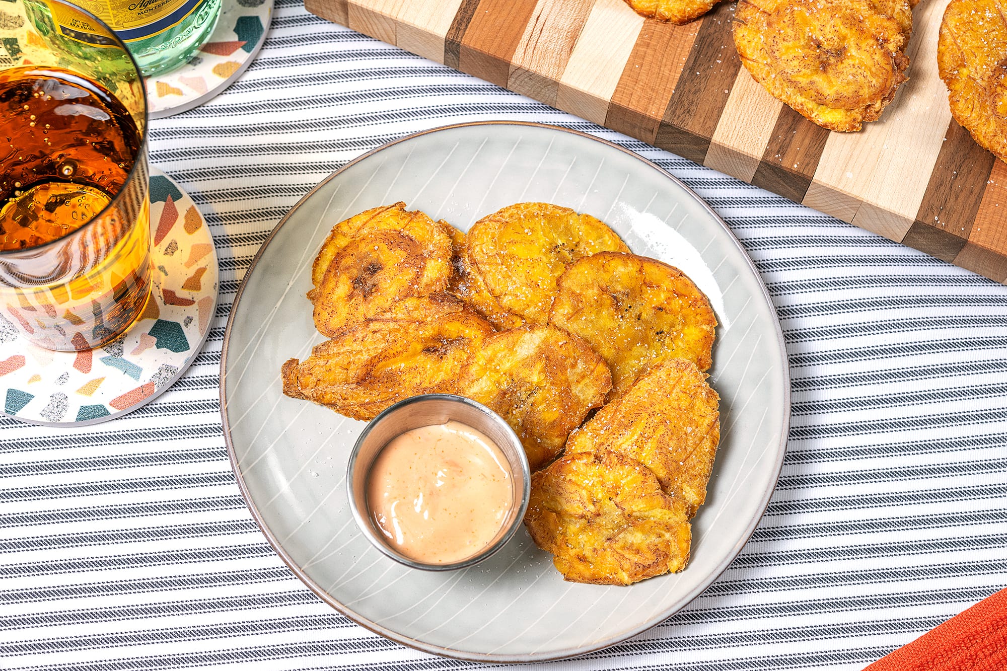 Tostones with Mayo-Ketchup Dipping Sauce