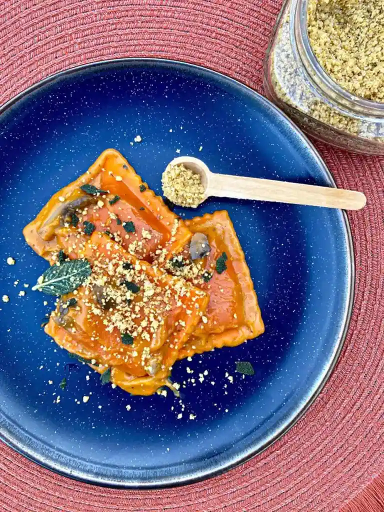 Trader Joe’s Pumpkin Ravioli with Fried Sage