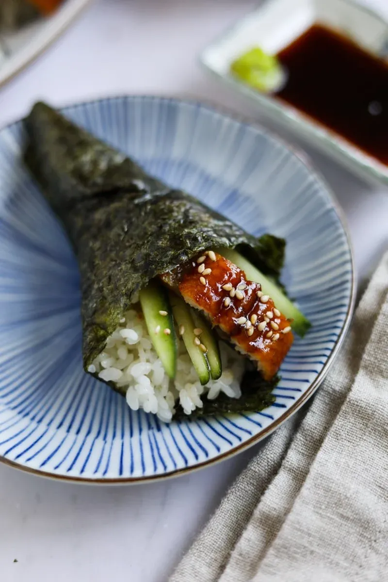 Unagi Sushi (Eel Hand Roll)