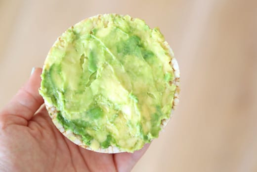 Avocado Rice Cake Snack