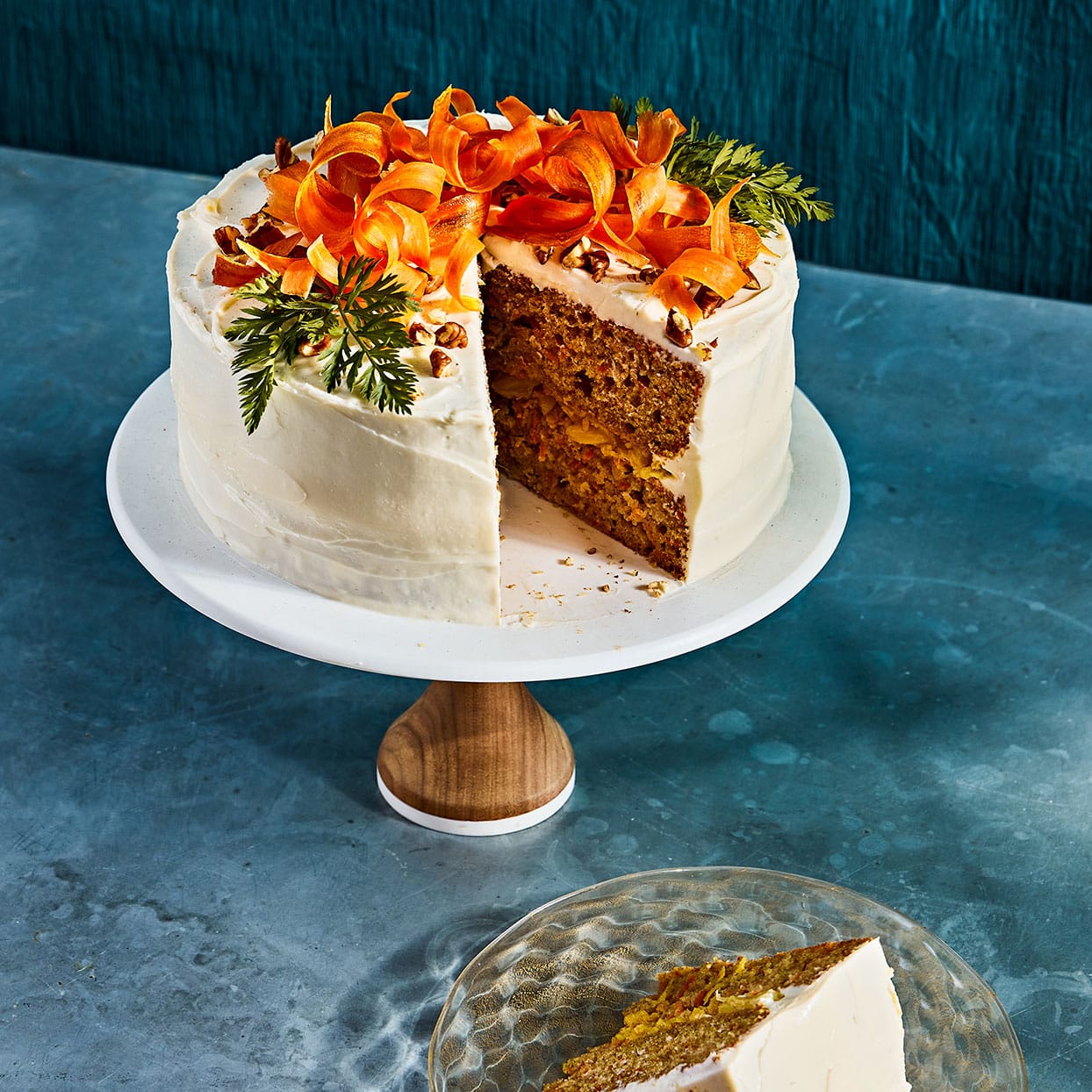 Carrot Cake with Candied Carrot Curls