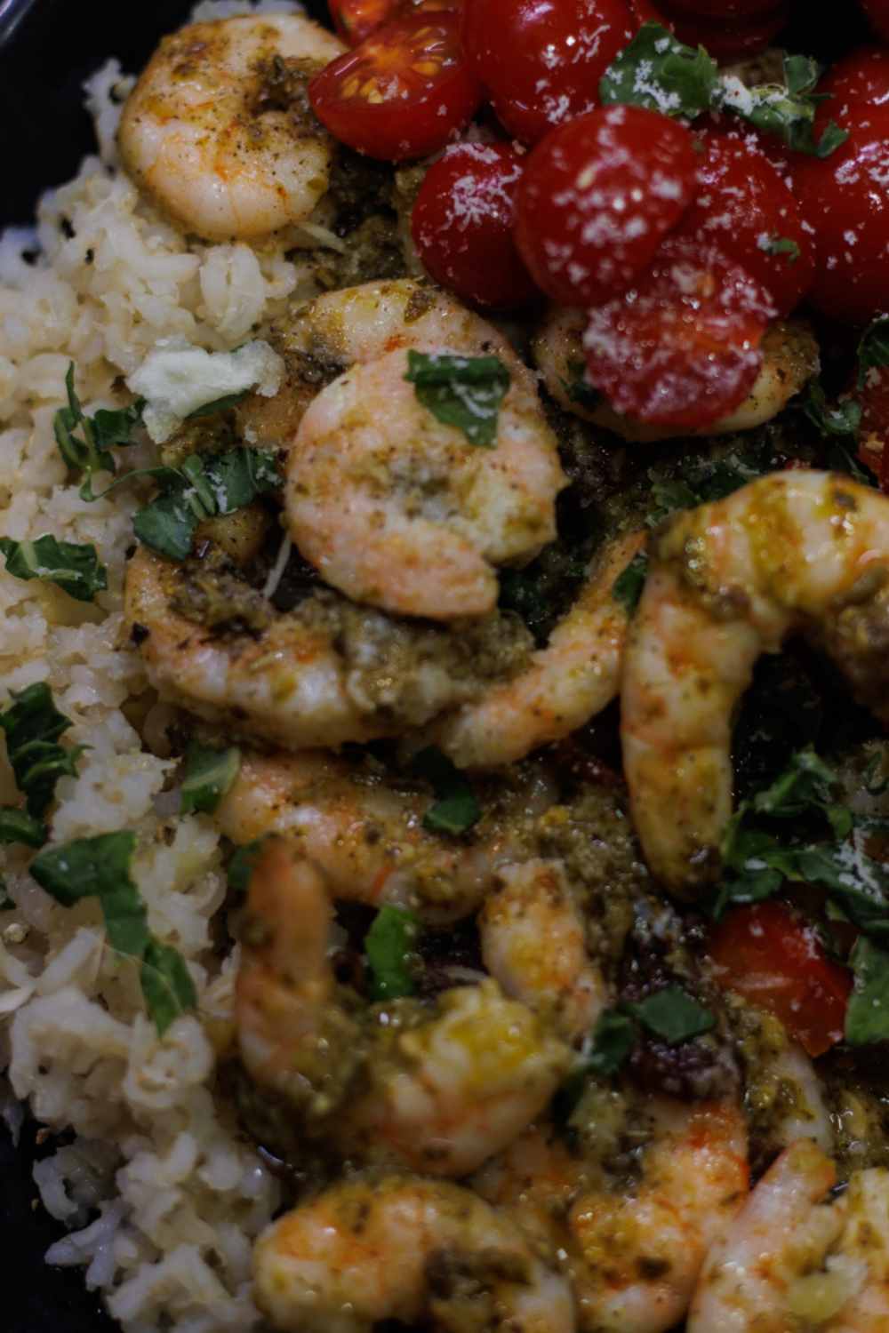 Pesto Shrimp Rice Bowl