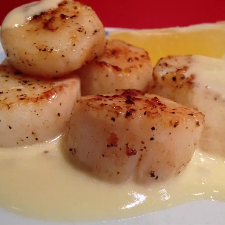 Scallops with White Wine Sauce