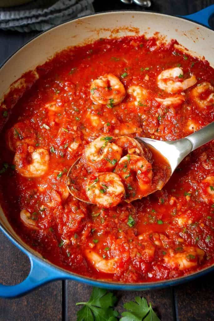 SHRIMP IN RED SAUCE