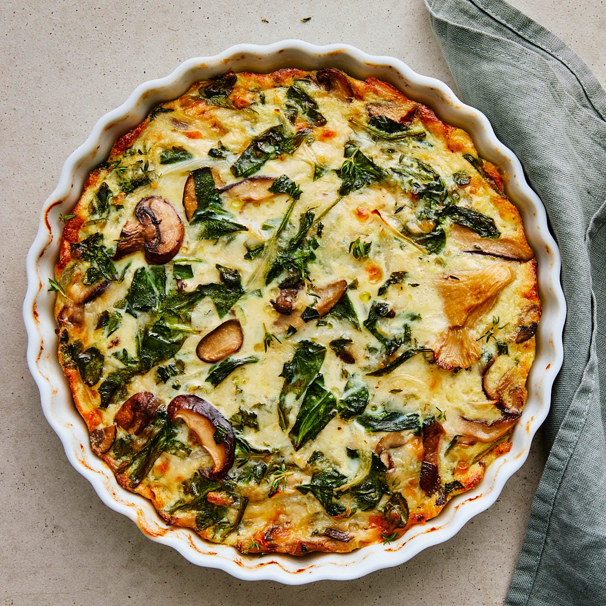 Spinach & Mushroom Quiche