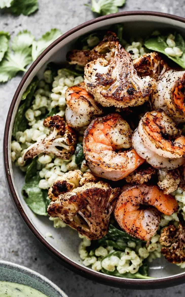Tahini Shrimp Bowls