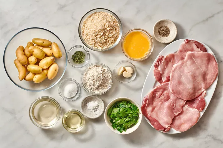 Pork Schnitzel with Warm Potato Salad