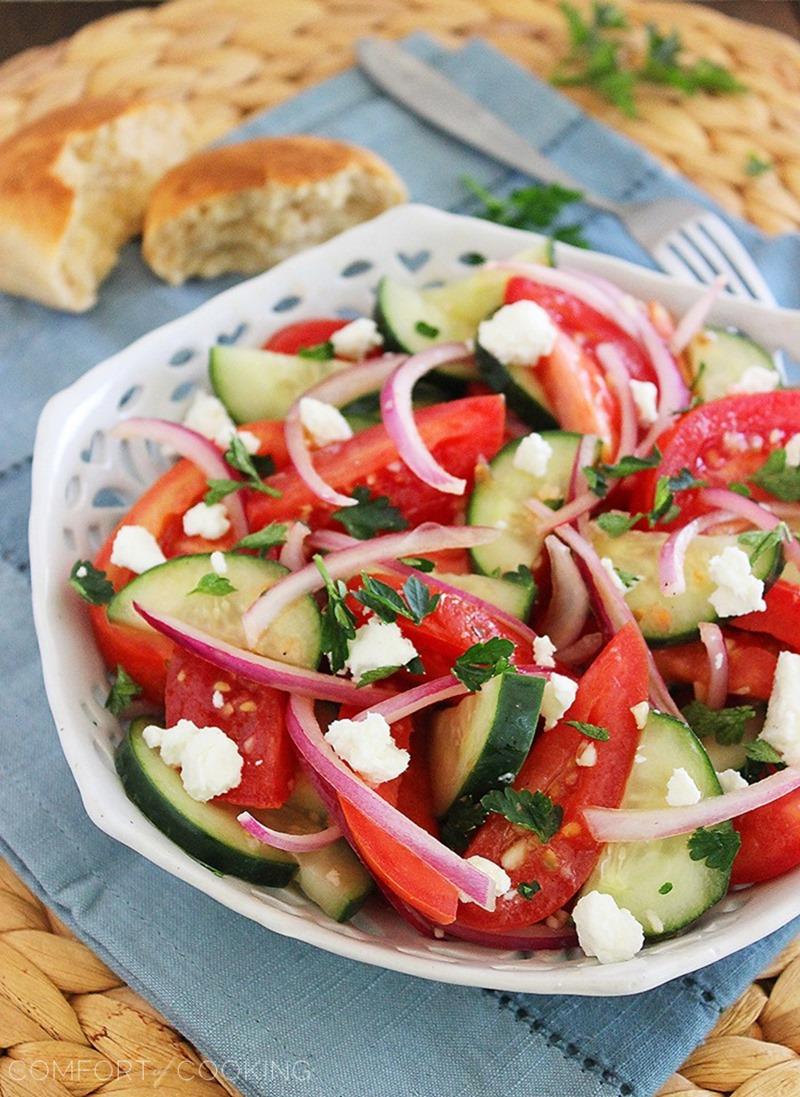 Tomato, Cucumber and Red Onion Salad