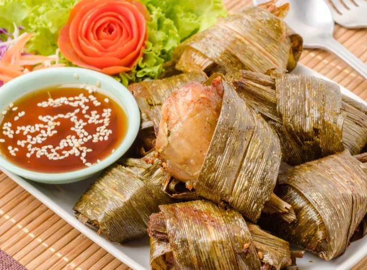 Chicken Wrapped in Pandan Leaves (gai Haw Bai Toey)