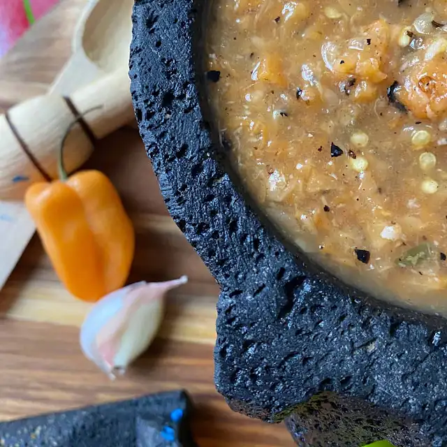 Habanero Garlic Molcajete Salsa