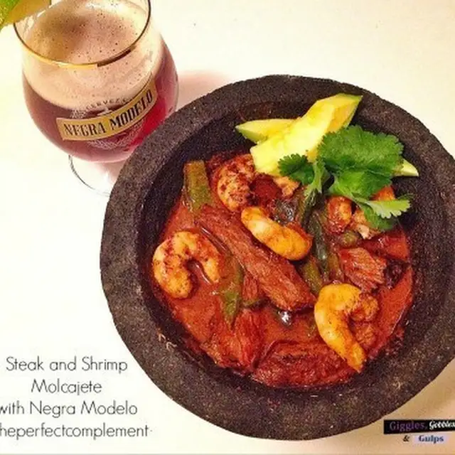 Steak and Shrimp Molcajete