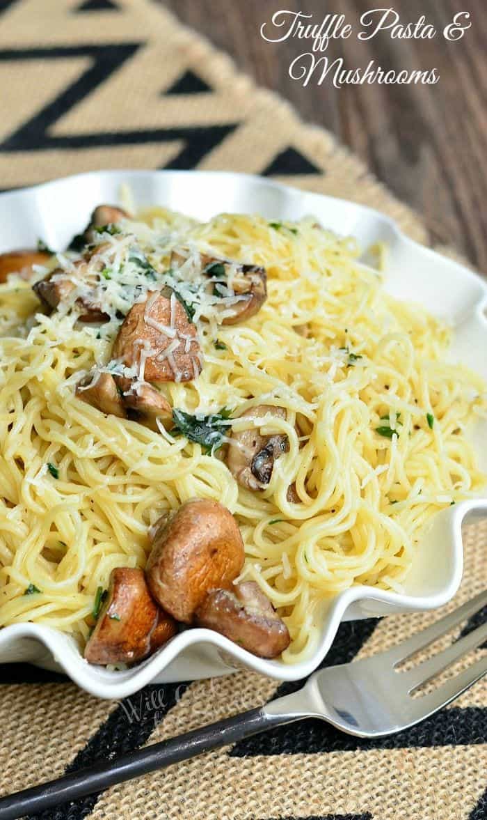 Truffle Oil and Parmesan Angel Hair