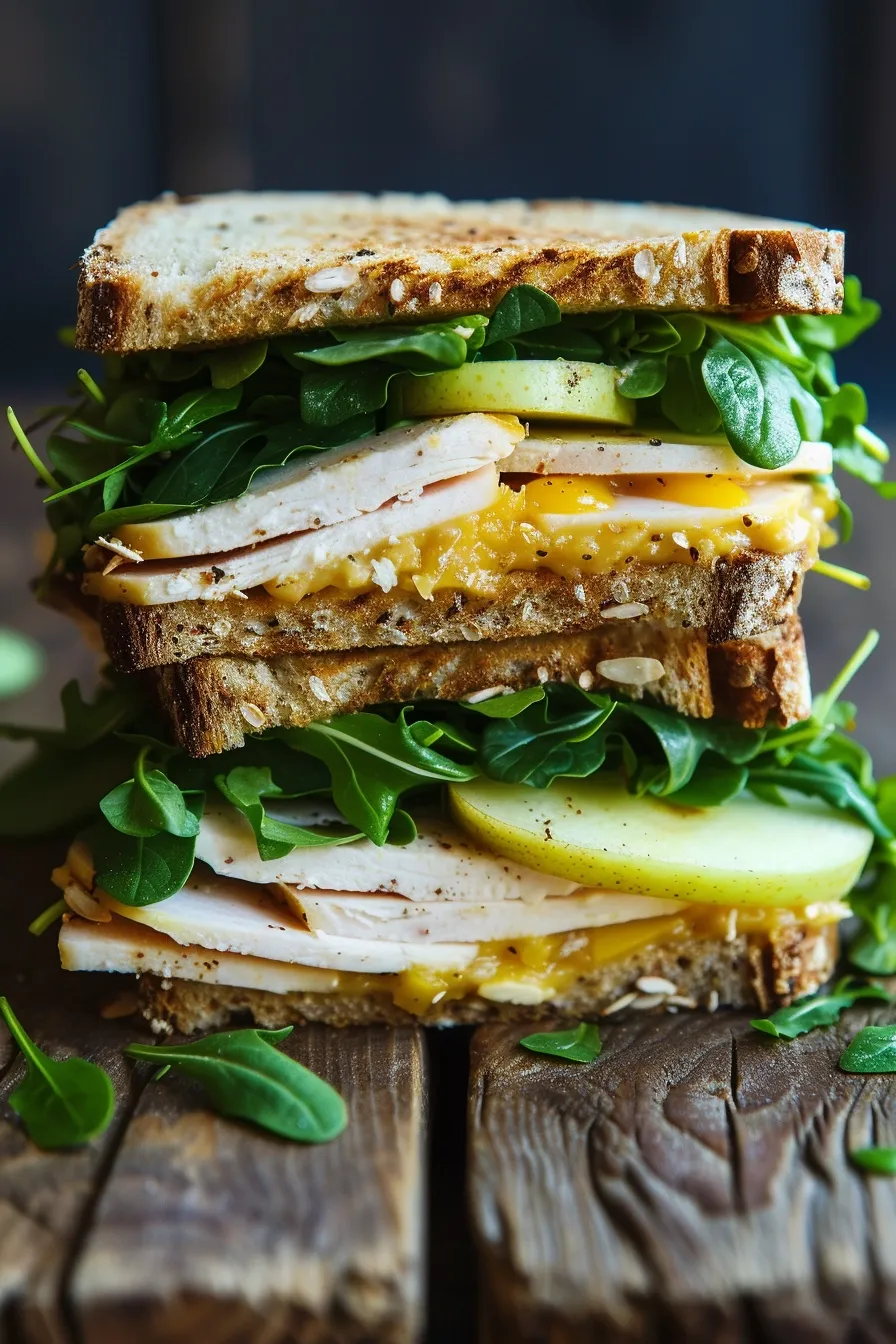 Curried Turkey, Apple, And Watercress Sandwich
