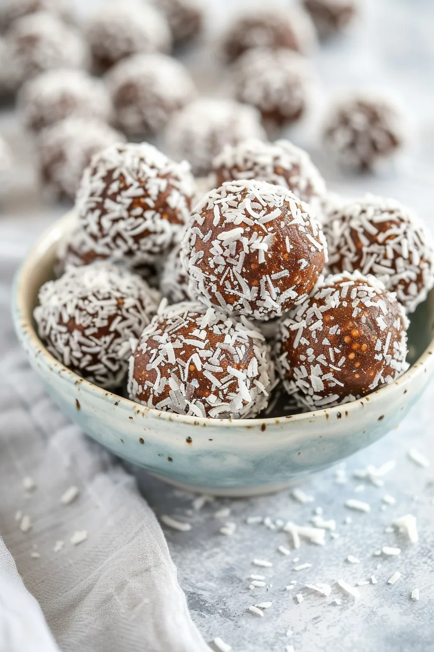 Nut-Free Cacao And Coconut Bliss Balls