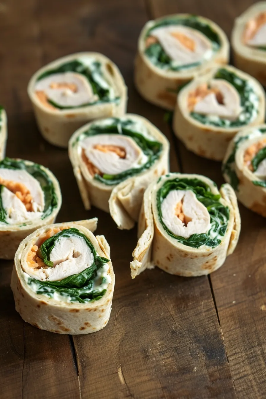 Spinach And Turkey Pinwheels