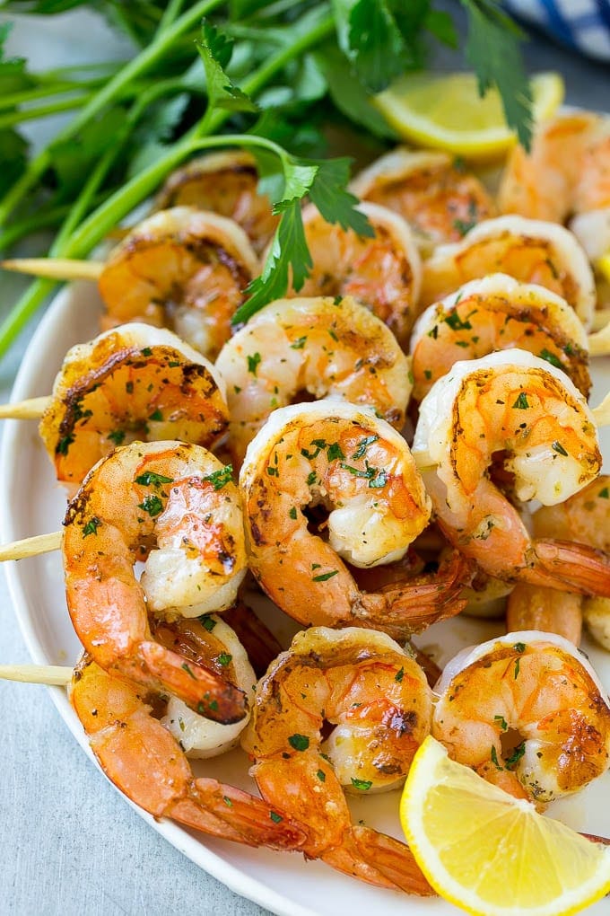 Scrumptious homemade Grilled Shrimp Skewers 