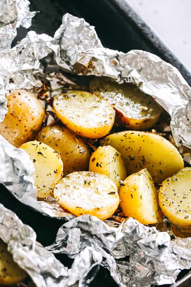 Scrumptious homemade Grilled Potatoes in Foil