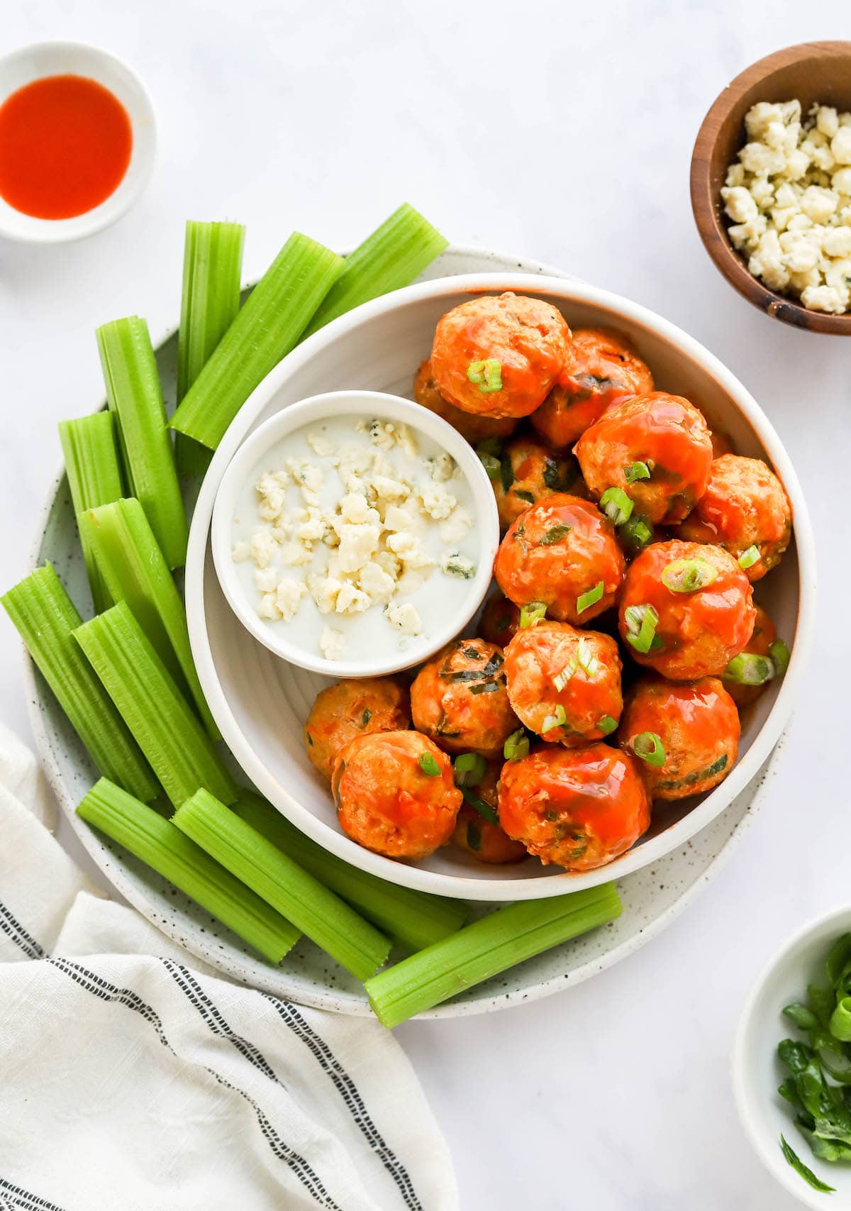 buffalo chicken meatballs